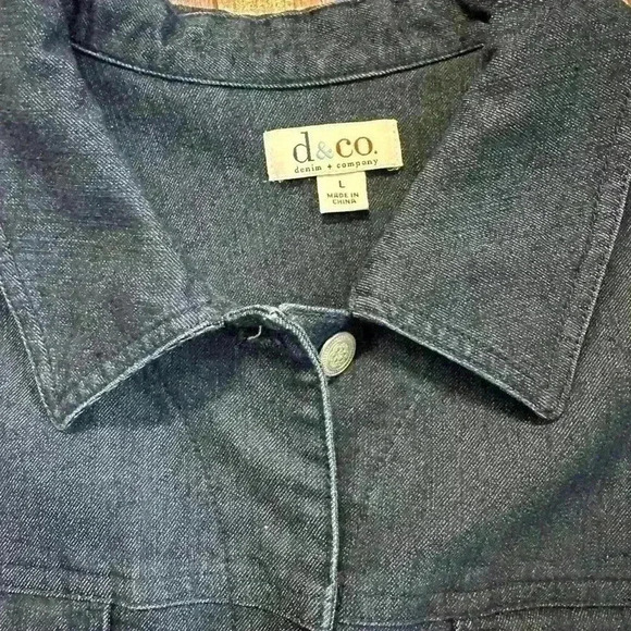 Denim and Co ladies jacket with 3/4 sleeve, size L - Picture 4 of 5